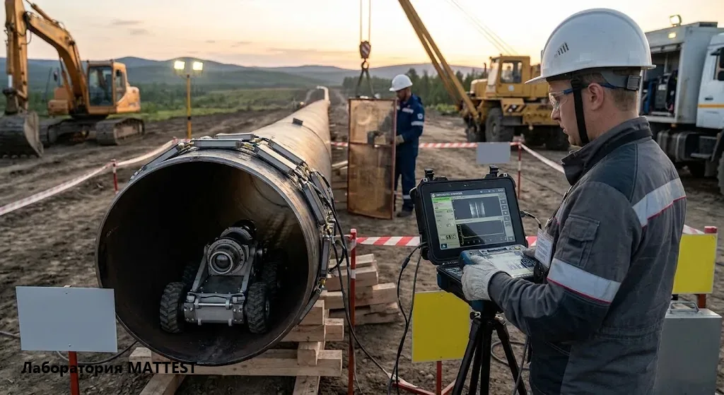 Рентгенографический контроль сварки трубопровода — кроулер